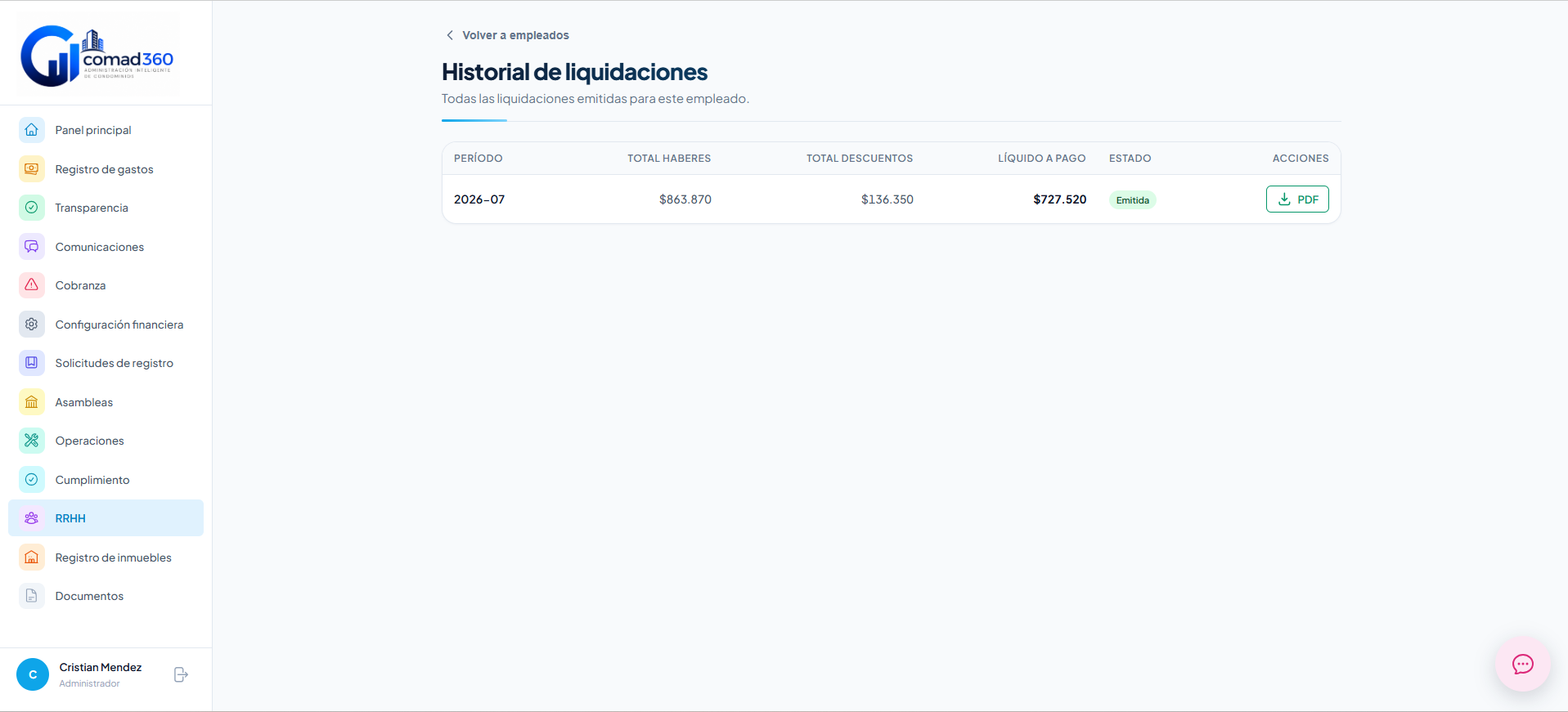 Remuneraciones y RRHH en Comad360